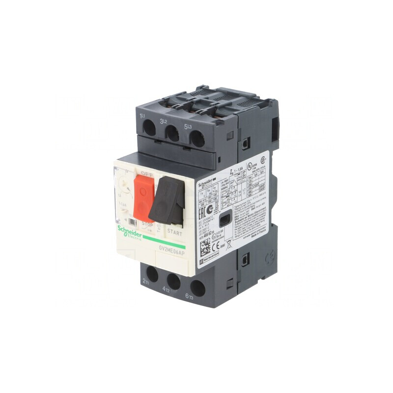 Întrerupător motor 0,37/0,55kW pentru șină DIN GV2ME06AP | Electronic-mag.ro | Componente Electronice