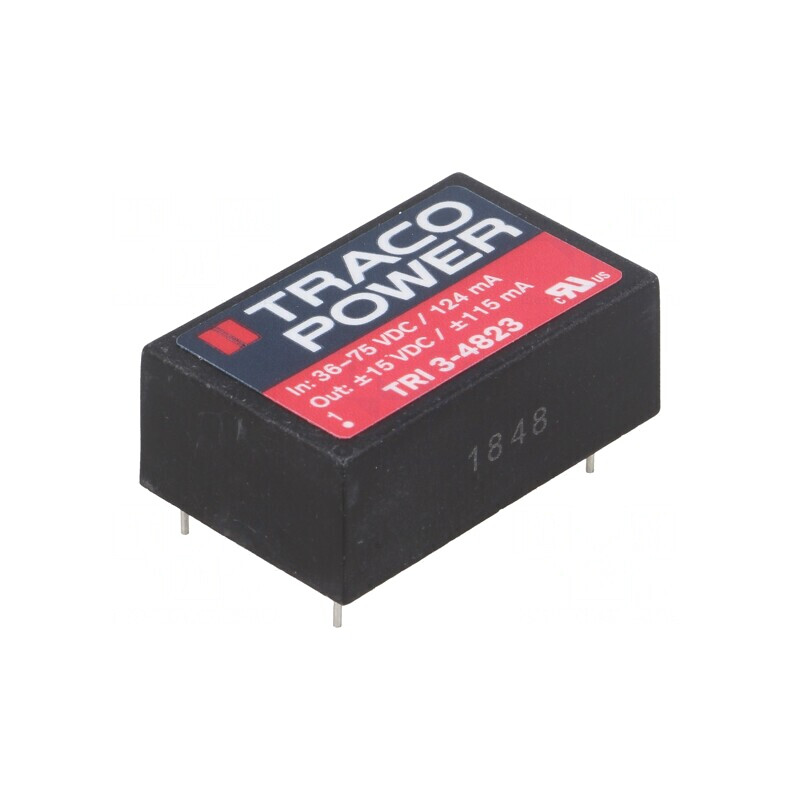 Convertor DC/DC 3.5W 36-75V la 15V/-15V TRI 3-4823 | Electronic-mag.ro | Componente Electronice