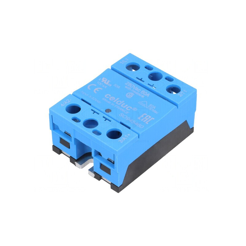 Releu Semiconductor 1-Fazat 60A 3-32VDC 12-280VAC | Electronic-mag.ro | Componente Electronice