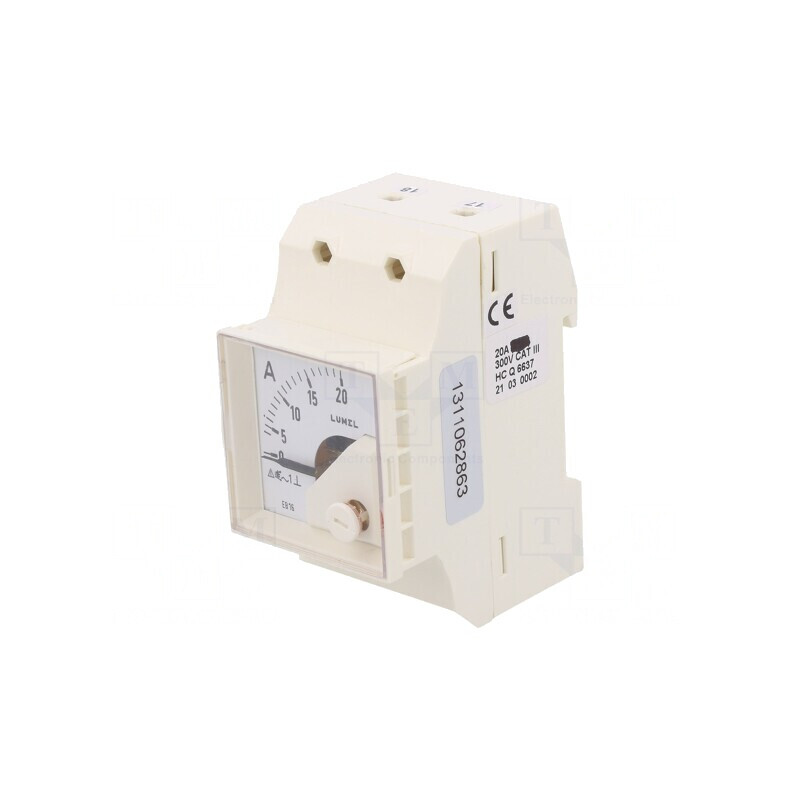Ampermetru True RMS 0-20A pentru Șină DIN Clasa 1,5 | Electronic-mag.ro | Componente Electronice