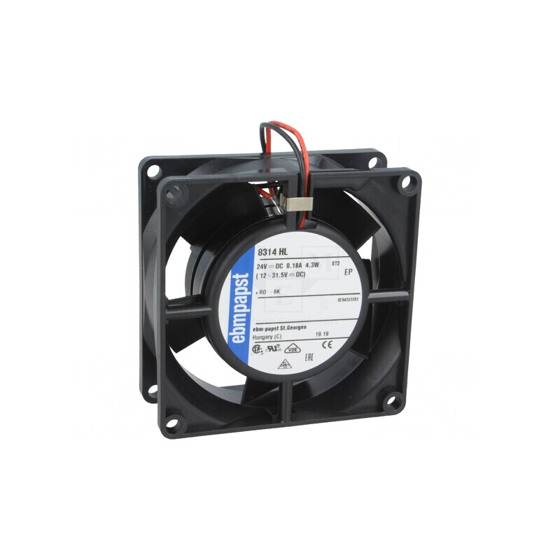 Ventilator axial DC 24V 80x80x32mm 66m3/h 43dBA cu bilă | Electronic-mag.ro | Componente Electronice