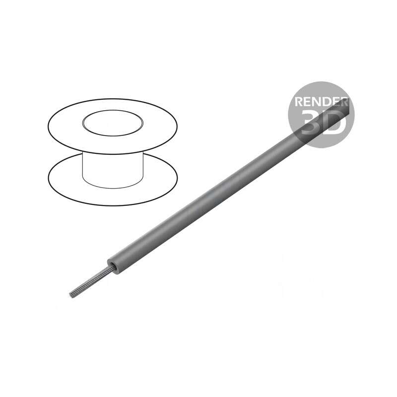 Cablu HookUp Wire 22AWG PVC Gri 600V 30.5m | Electronic-mag.ro | Componente Electronice