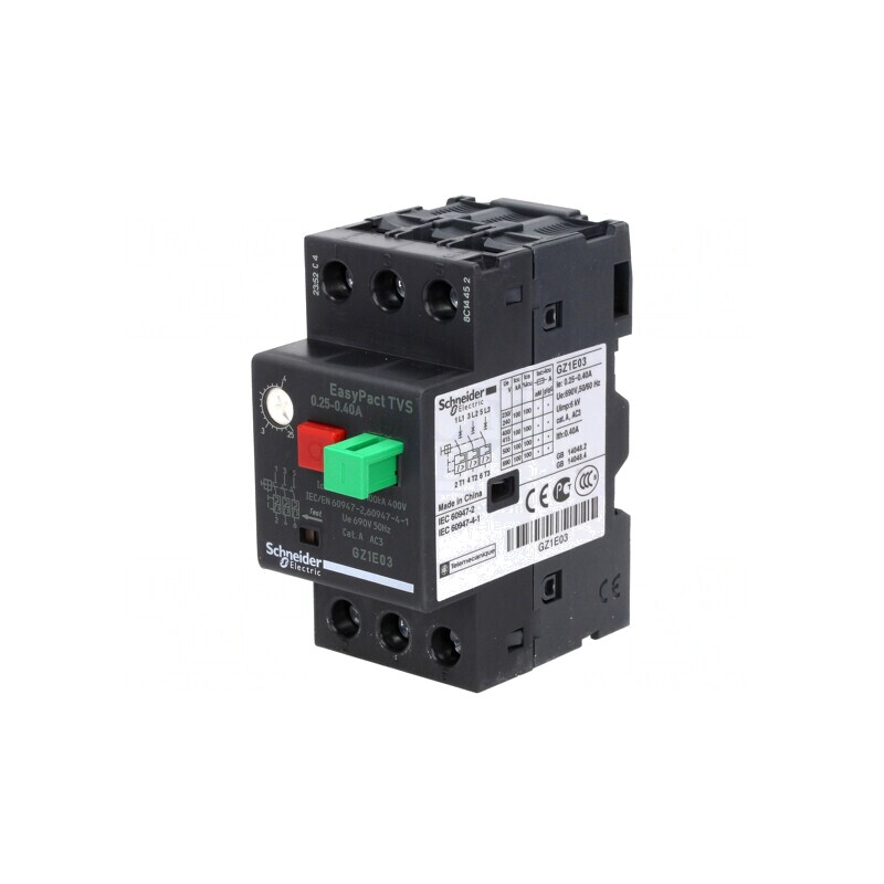 Întrerupător Motor 0,75kW 230-690V DIN IP20 GZ1E07 | Electronic-mag.ro | Componente Electronice