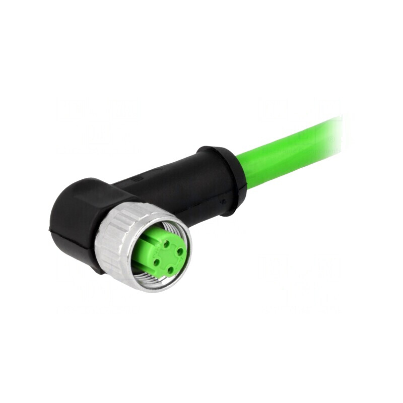 Mufă M12 mamă 4 pini Ethernet 7.5m PVC | Electronic-mag.ro | Componente Electronice