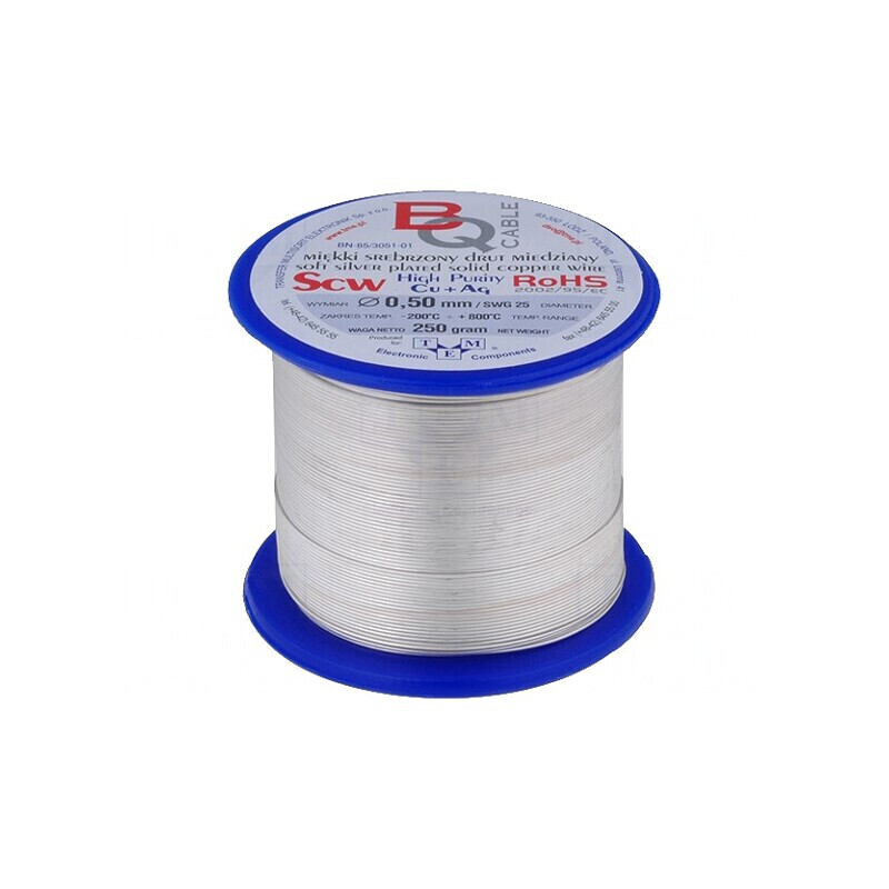 Sârmă de cupru argintată 1,1mm 250g | Electronic-mag.ro | Componente Electronice