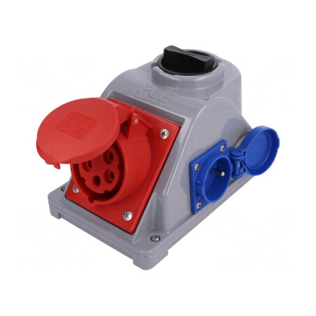 Conector alimentare AC trifazat 16A 400VAC IP44 | Electronic-mag.ro | Componente Electronice