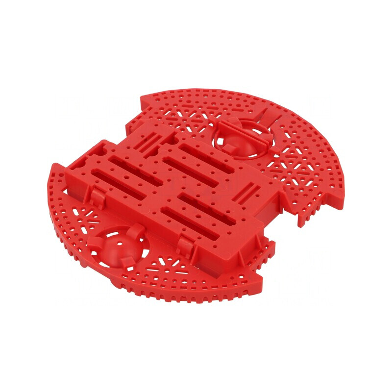 Kit Şasiu cu Roţi Pololu Romi Roşu 3-6V 2 Motoare | Electronic-mag.ro | Componente Electronice