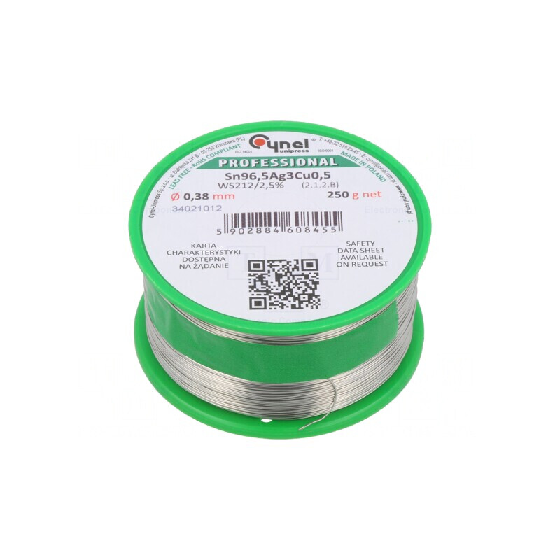 Sârmă de lipit fără plumb 0,38mm 250g bobină | Electronic-mag.ro | Componente Electronice