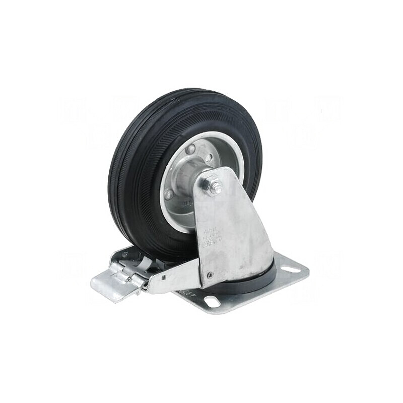 Roată de transport din gumă 200mm 142kg | Electronic-mag.ro | Componente Electronice