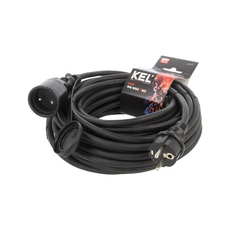 Prelungitor Alimentare Negru 15m 16A 3x2.5mm2 | Electronic-mag.ro | Componente Electronice