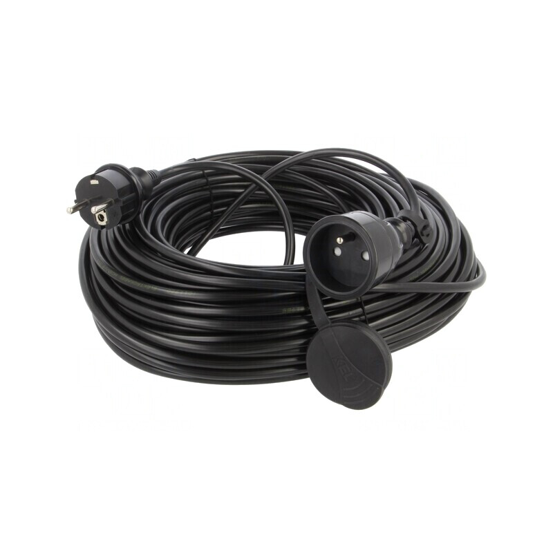Prelungitor alimentare PVC negru 40m 10A | Electronic-mag.ro | Componente Electronice
