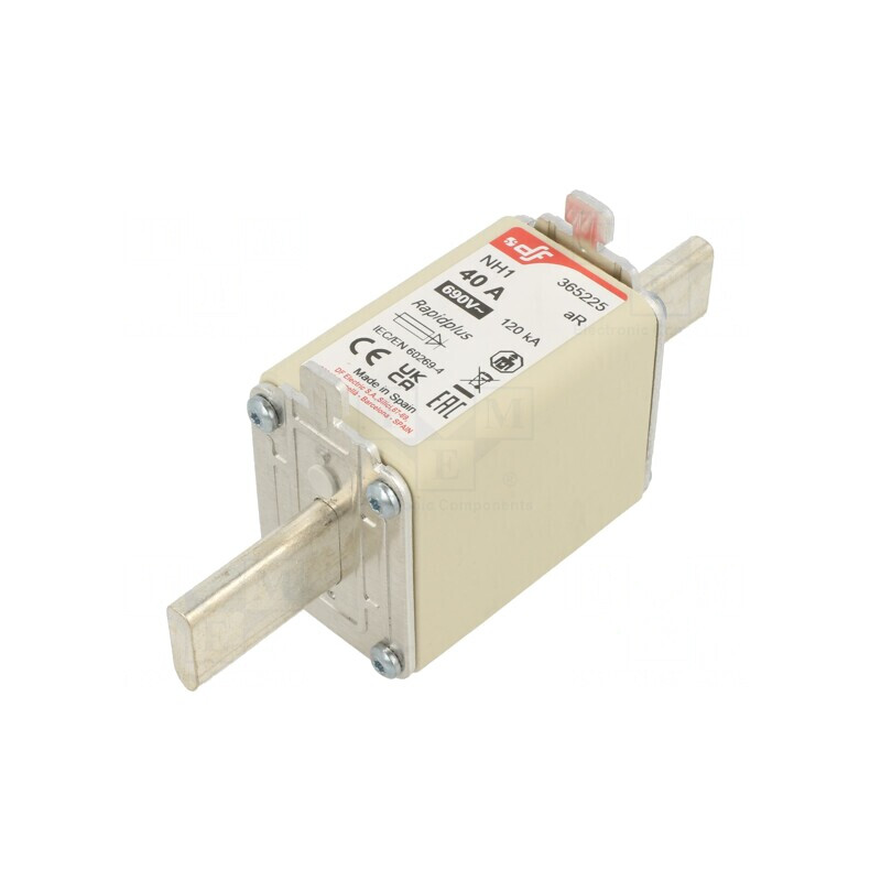 Siguranţă NH1 40A 690VAC 550VDC Argintie | Electronic-mag.ro | Componente Electronice