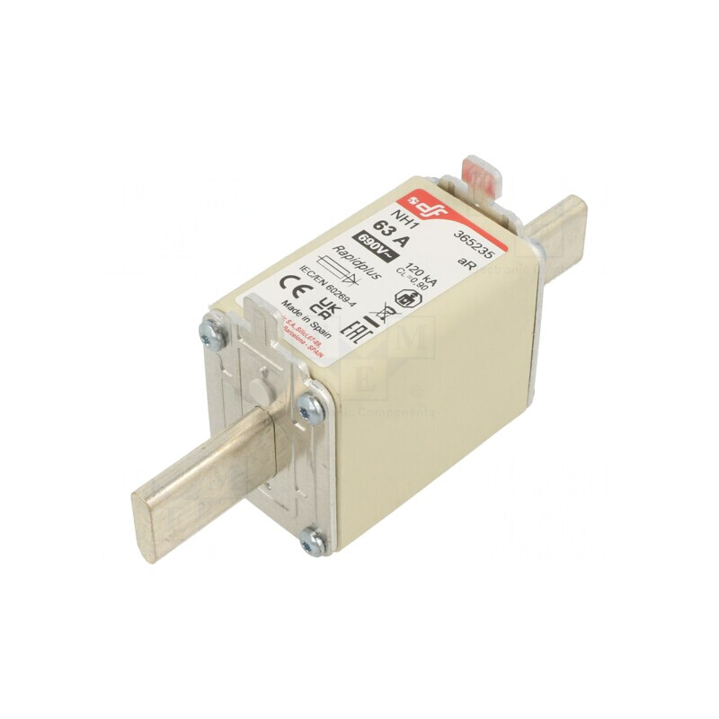 Siguranță NH1 63A 690VAC 550VDC Argintie | Electronic-mag.ro | Componente Electronice Siguranță NH1 63A 690VAC 550VDC Argintie | Electronic-mag.ro | Componente Electronice