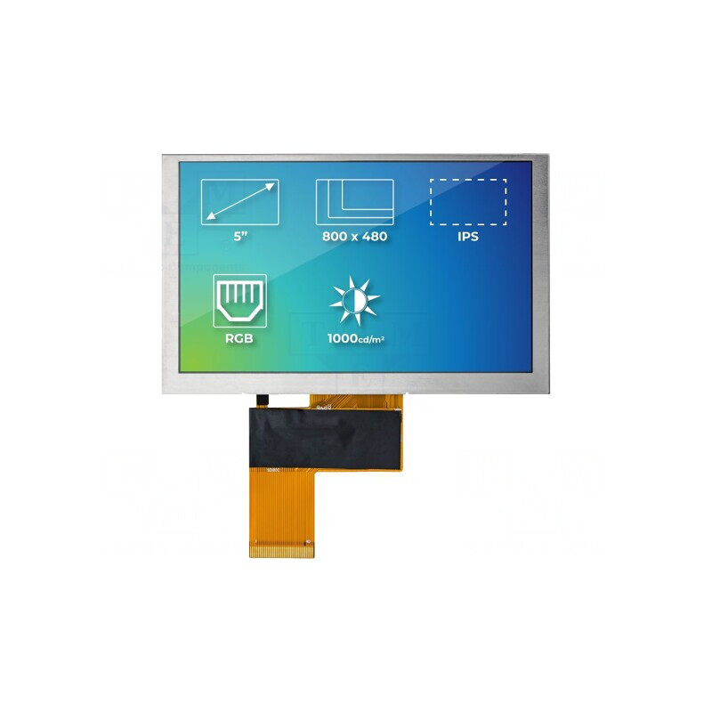 Afișaj TFT 5" 800x480 LED 120,7x75,8mm | Electronic-mag.ro | Componente Electronice