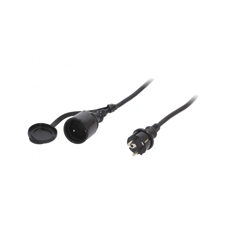 Prelungitor Alimentare 25m Negru 16A | Electronic-mag.ro | Componente Electronice