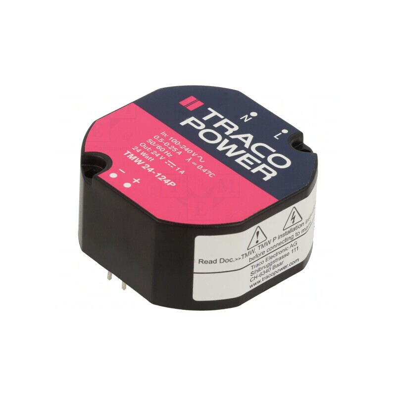Alimentator încastrabil 24W 24V 1A 53x51x25mm TMW | Electronic-mag.ro | Componente Electronice