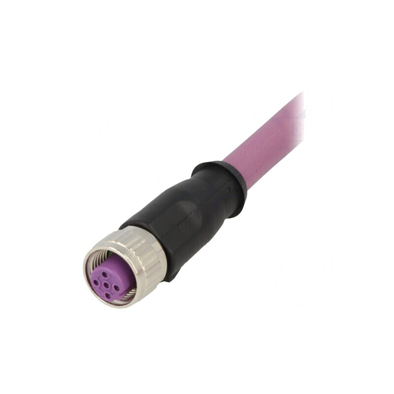 Mufă M12 4 PIN B-Profibus 5m cu cablu | Electronic-mag.ro | Componente Electronice
