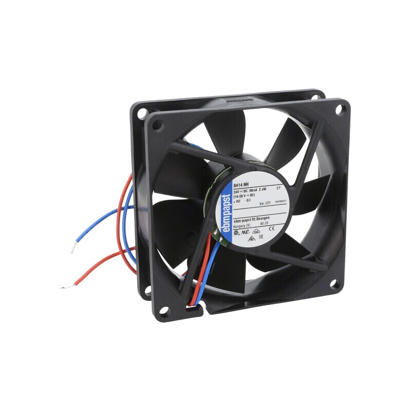 Ventilator axial 24V 80x80x25mm 79m3/h 37dBA cu bilă | Electronic-mag.ro | Componente Electronice