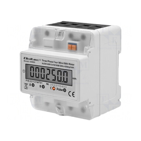 Contor Digital 3-Fazat LCD pentru Șină DIN | Electronic-mag.ro | Componente Electronice