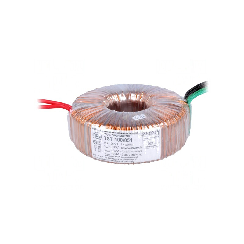 Transformator toroidal 100VA 230V 12V/24V 4.16A/2.08A IP00 | Electronic-mag.ro | Componente Electronice