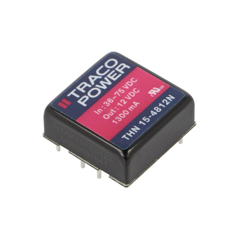 Convertor DC/DC 15W 36-75V la 12V 1,3A | Electronic-mag.ro | Componente Electronice