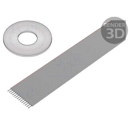 Cablu Bandă 1,27mm 12x26AWG PVC Neecranat | Electronic-mag.ro | Componente Electronice