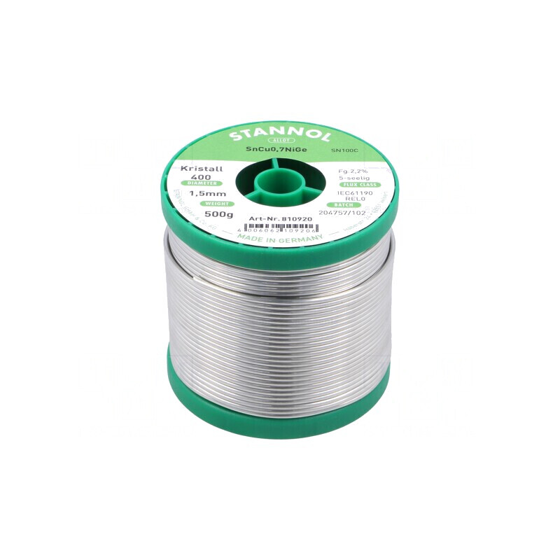 Sârmă de Lipit fără Plumb 1,5mm 0,5kg 227°C | Electronic-mag.ro | Componente Electronice