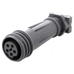 Conector circular mamă 5 pini filet rotire | Electronic-mag.ro | Componente Electronice