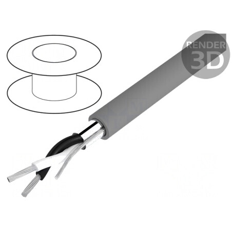 Cablu Alpha Essential ecranat 2x18AWG 2421C SL005 | Electronic-mag.ro | Componente Electronice