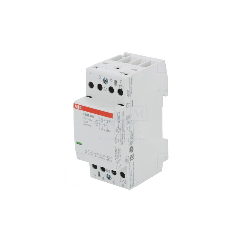 Contactor 4-pol 25A 230-240V AC/DC | Electronic-mag.ro | Componente Electronice
