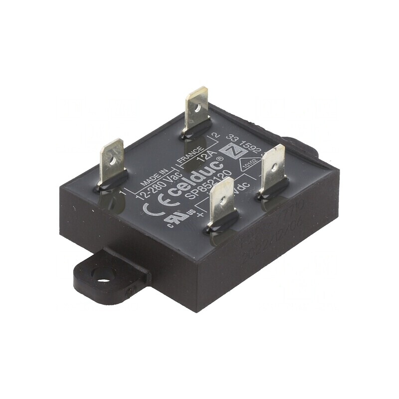 Releu semiconductor 12A 1-fazat 3÷32VDC 12÷280VAC | Electronic-mag.ro | Componente Electronice