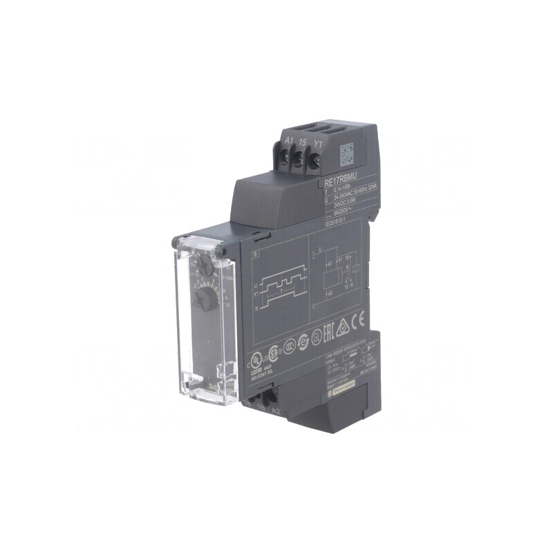 Timer Programabil SPDT 250VAC/8A 0,1s-100h 24-240VAC 24VDC IP20 | Electronic-mag.ro | Componente Electronice