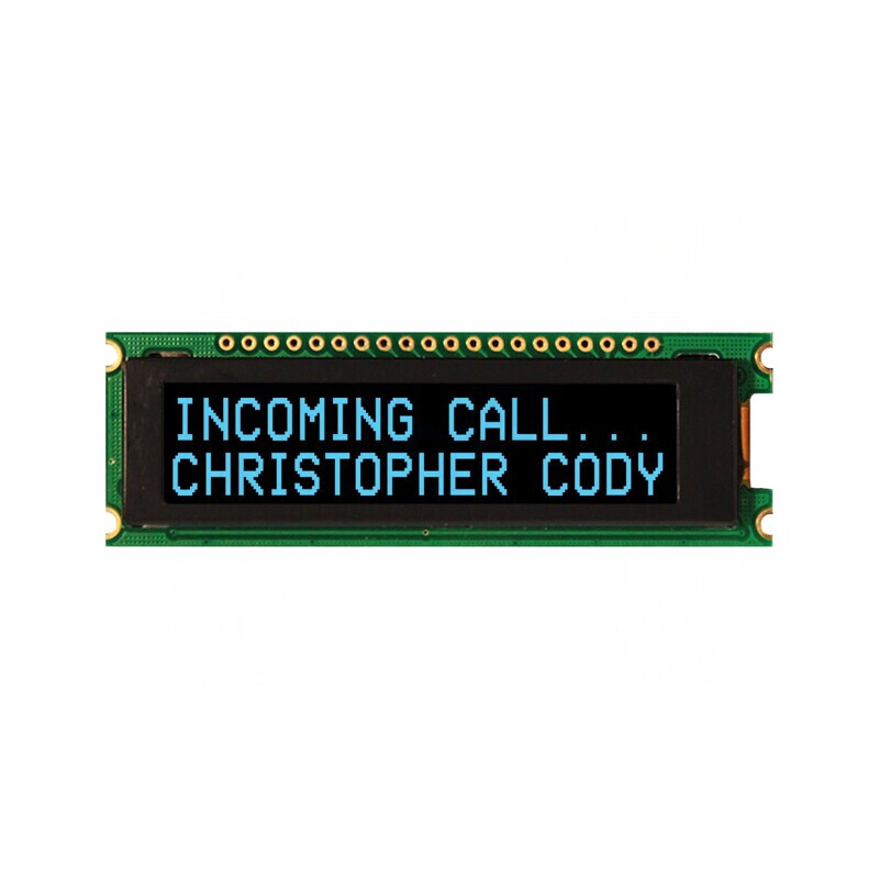Afișaj OLED Alfanumeric 16x2 Albastru 76x24.5mm | Electronic-mag.ro | Componente Electronice