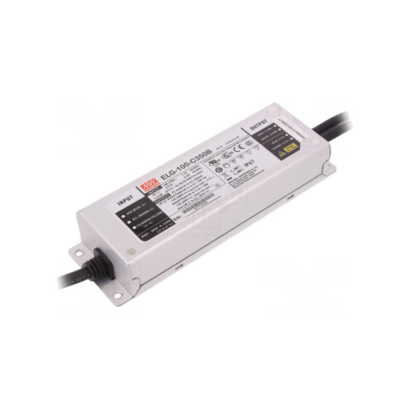 Alimentator LED 100.1W IP67 350mA | Electronic-mag.ro | Componente Electronice