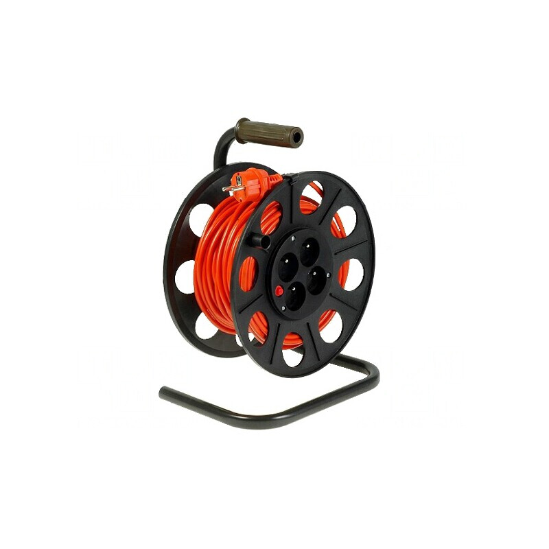 Prelungitor Bobinat 4 Prize PVC Portocaliu 20m | Electronic-mag.ro | Componente Electronice