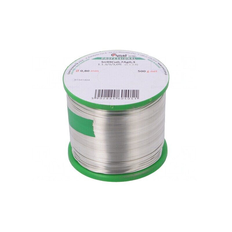Sârmă de lipit fără plumb 0,8mm 500g | Electronic-mag.ro | Componente Electronice