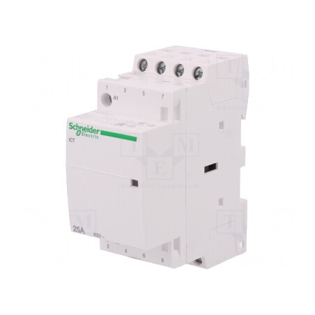 Contactor 4-poli 25A 230-240V NO IP20 | Electronic-mag.ro | Componente Electronice