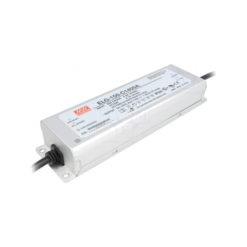 Alimentator LED 150W IP65 54-107V 700-1400mA | Electronic-mag.ro | Componente Electronice