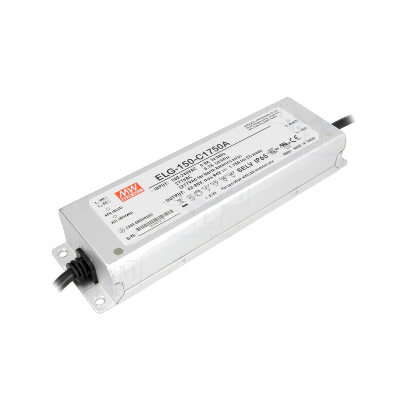 Alimentator LED 150W IP65 43-86V 875-1750mA | Electronic-mag.ro | Componente Electronice
