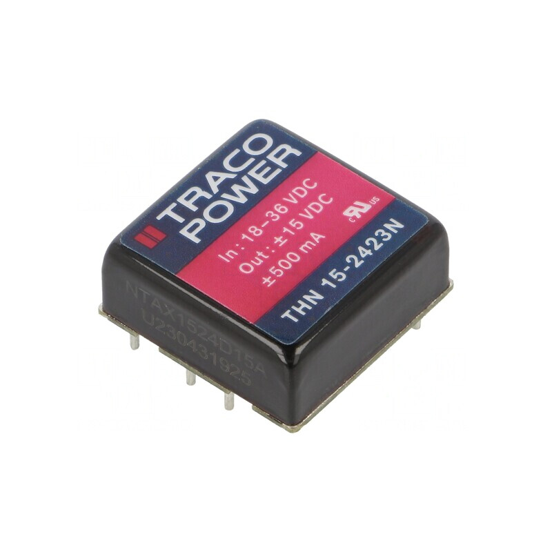 Convertor DC/DC 15W 18-36V la ±15V | Electronic-mag.ro | Componente Electronice