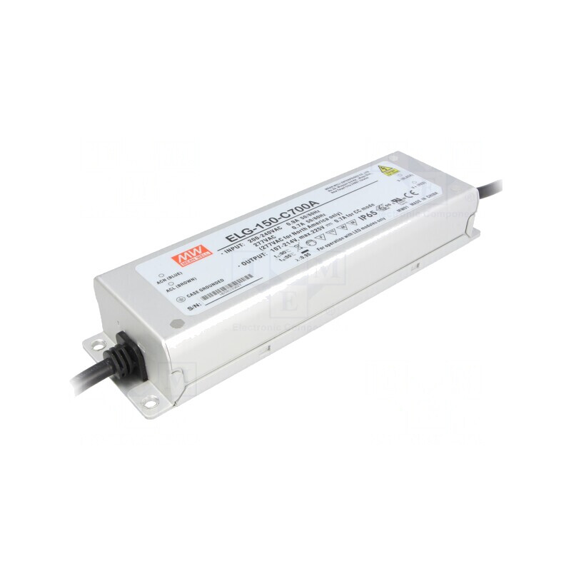 Alimentator LED 150W 107-214V 350-700mA IP65 | Electronic-mag.ro | Componente Electronice