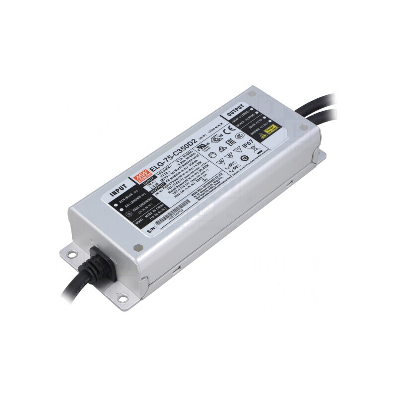 Alimentator LED 75W 350mA 100-305VAC | Electronic-mag.ro | Componente Electronice