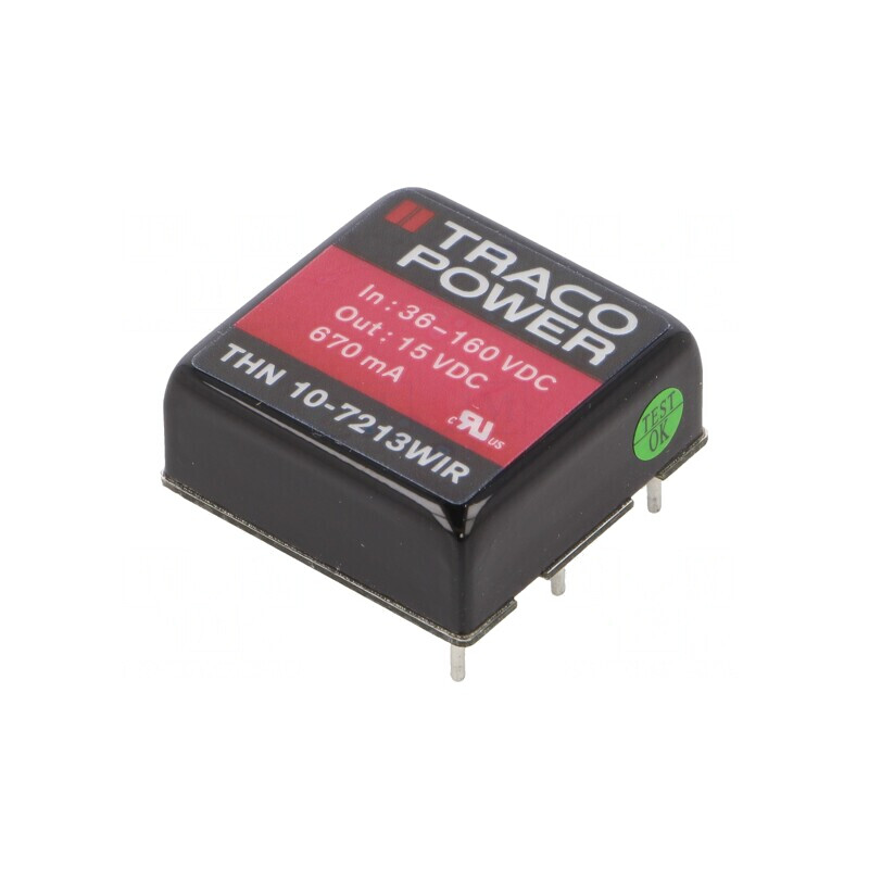 Convertor DC/DC 10W 36-160V la 15V 670mA THN 10-7213WIR | Electronic-mag.ro | Componente Electronice