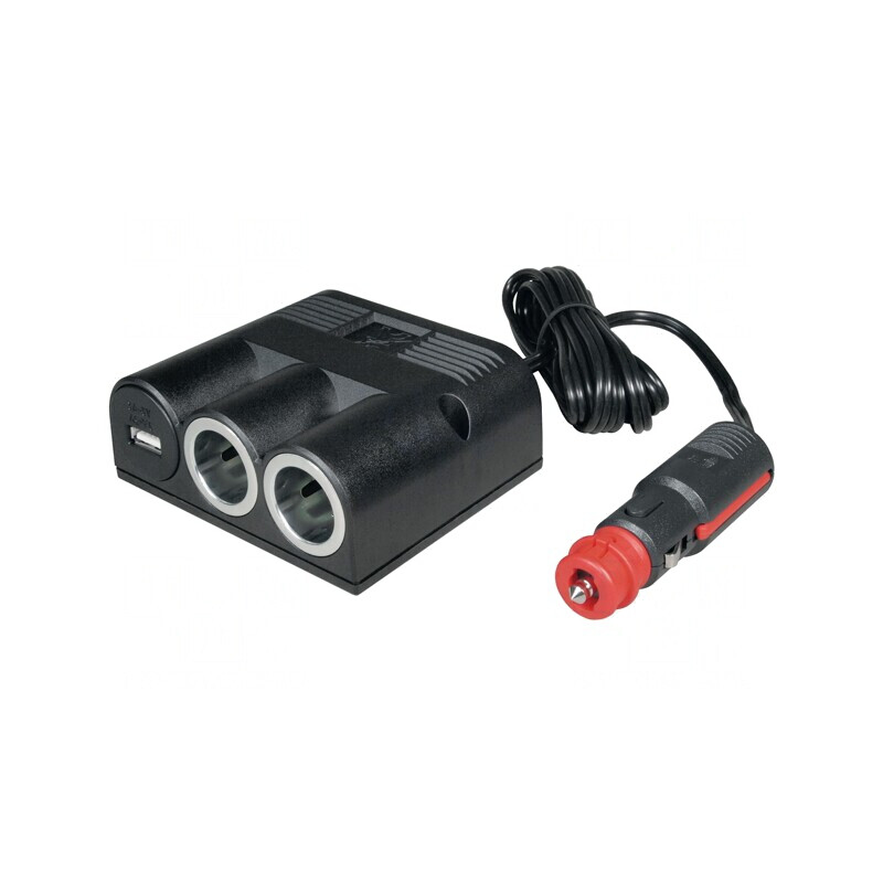 Dublă Priză Auto cu USB 3A | Electronic-mag.ro | Componente Electronice