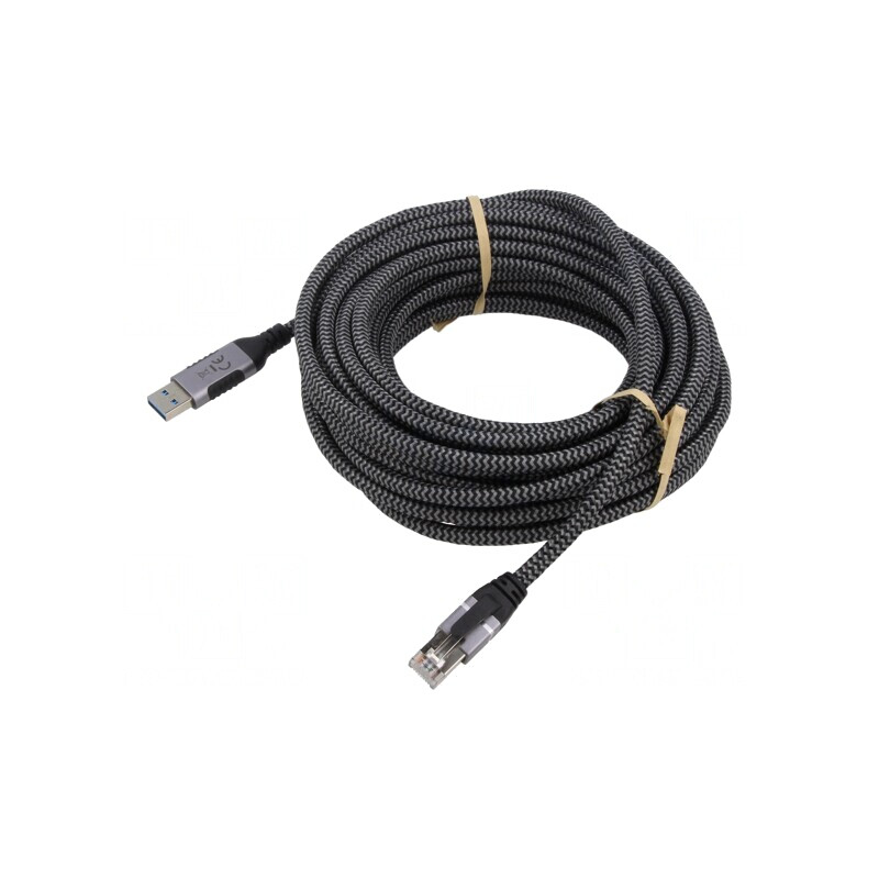 Cablu USB 3.0 RJ45 15m Negru/Gri | Electronic-mag.ro | Componente Electronice