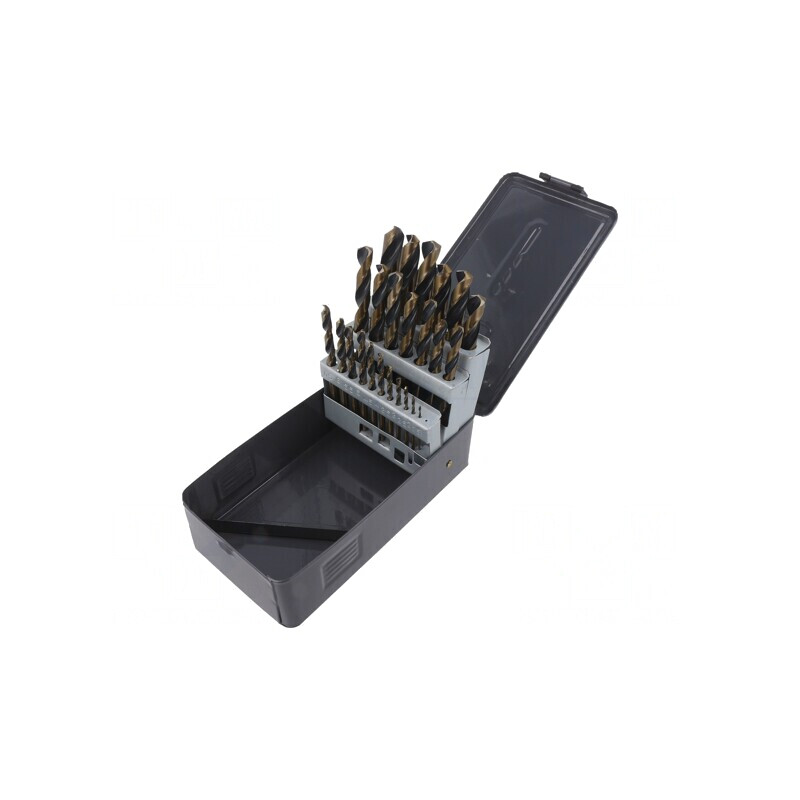 Set Burghie Metal HSS 25 Bucăți Cutie Metalică | Electronic-mag.ro | Componente Electronice
