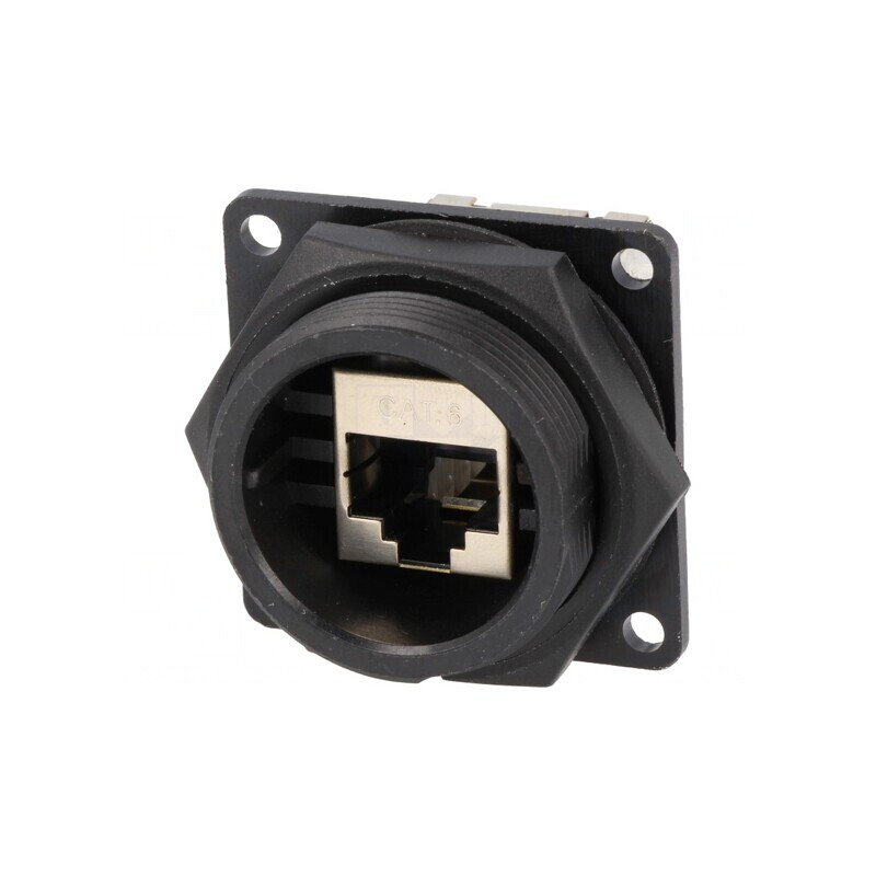 Soclu RJ45 Cat 6 Ecranat IP67/IP68 8P8C | Electronic-mag.ro | Componente Electronice