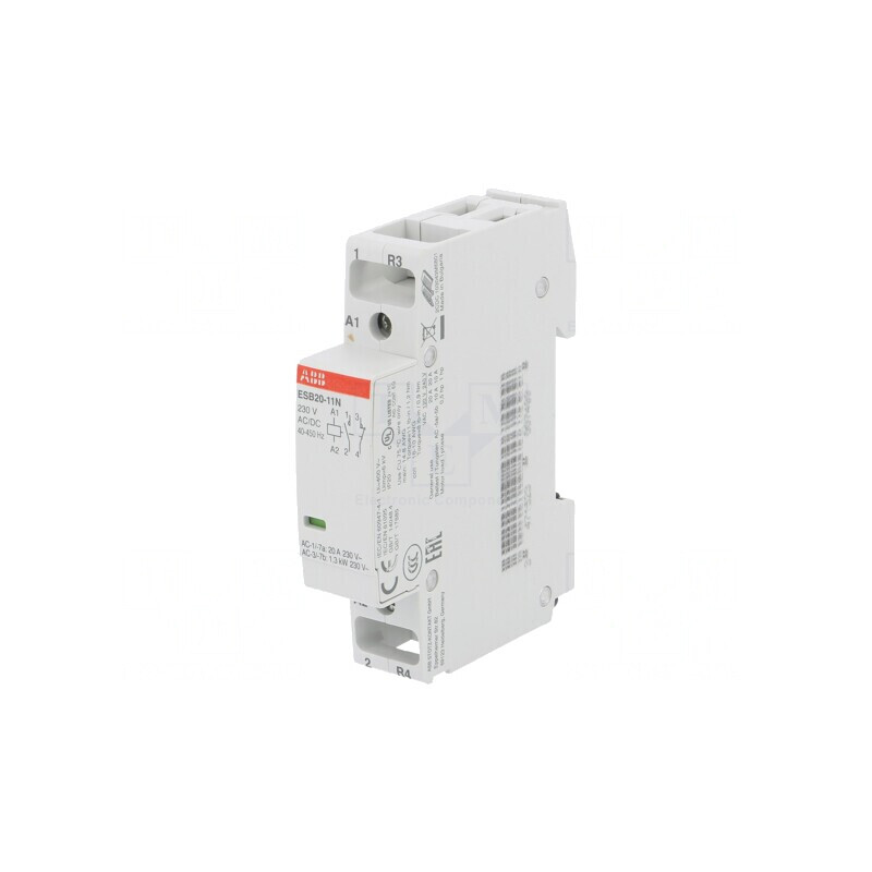 Contactor 2P 20A 230VAC/DC NC NO | Electronic-mag.ro | Componente Electronice