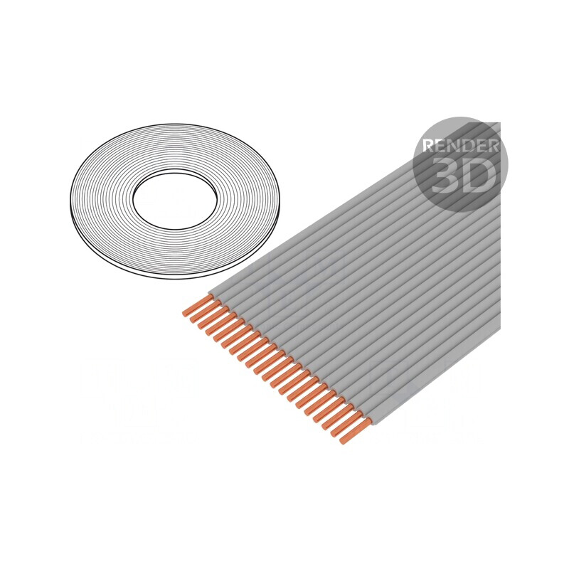 Cablu Bandă Neecranat Gri 10x30AWG 100FT | Electronic-mag.ro | Componente Electronice