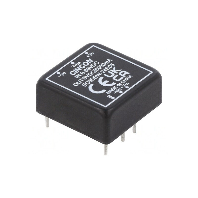 Convertor DC/DC 30W 9-36V la 5V 6A THT | Electronic-mag.ro | Componente Electronice